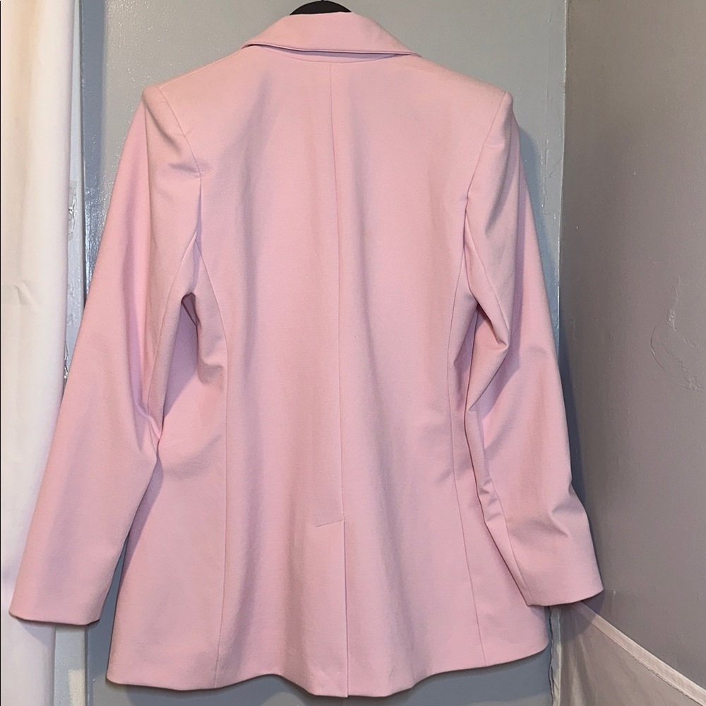 Express Double-Breasted Light Pink Blazer - Picture 6 of 9